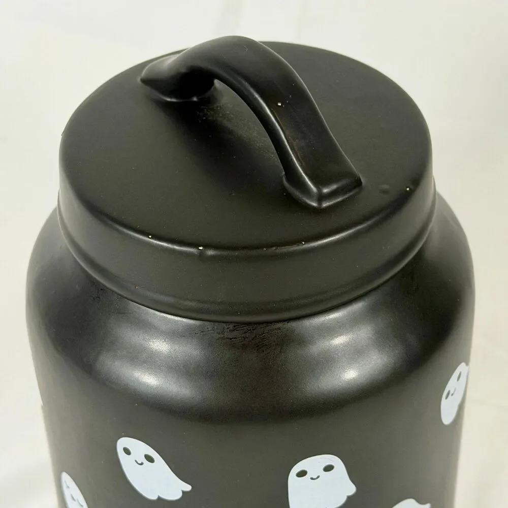 10 Strawberry Street Whimsical Cupboard Ghost Ceramic Canister Jar with Lid
